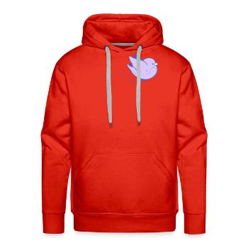 Lilac Baby Bird in Flight - Men's Premium Hoodie - red - Front - Liam (192cm)