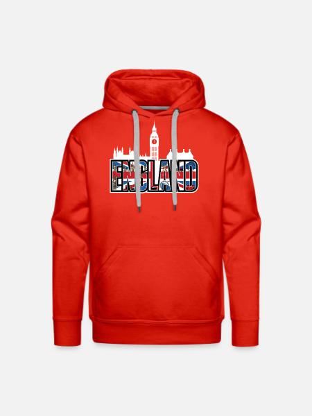 England - Men's Premium Hoodie - red