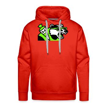Badger School Cone Mascot - Men's Premium Hoodie - red - Front - Liam (192cm)
