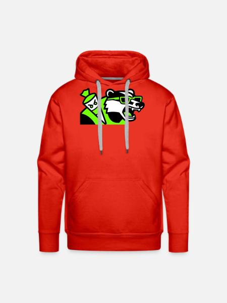 Badger School Cone Mascot - Men's Premium Hoodie - red