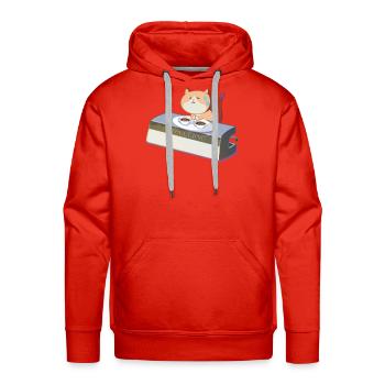 PanicMeow - Men's Premium Hoodie - red - Front - Liam (192cm)