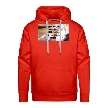 Candy First Humor on Marble - Men's Premium Hoodie - red - Front - Liam (192cm)