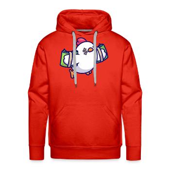 Cashwing Chicken - Men's Premium Hoodie - red - Front - Liam (192cm)