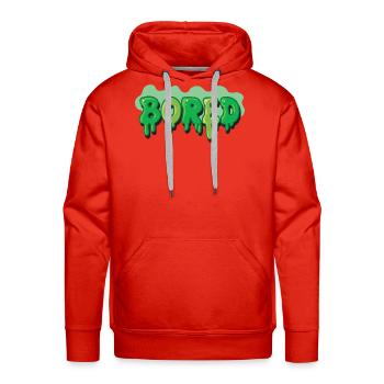 Green Slime Dripping Bored Typography Art - Men's Premium Hoodie - red - Front - Liam (192cm)