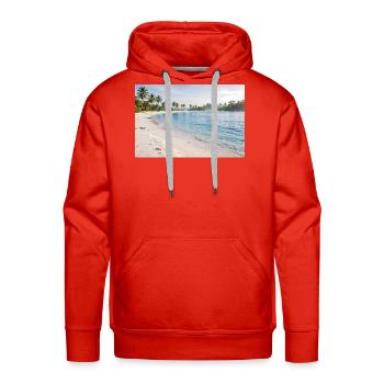Tropical Beach Palms Vista - Men's Premium Hoodie - red - Front - Liam (192cm)