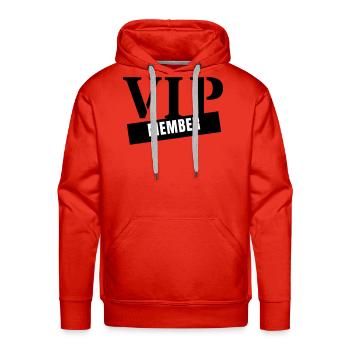VIP Member - Matching Group Team Squad Crew Outfit - Men's Premium Hoodie - red - Front - Liam (192cm)