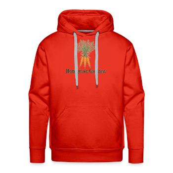 Homegrown Carrot Goodness - Men's Premium Hoodie - red - Front - Liam (192cm)