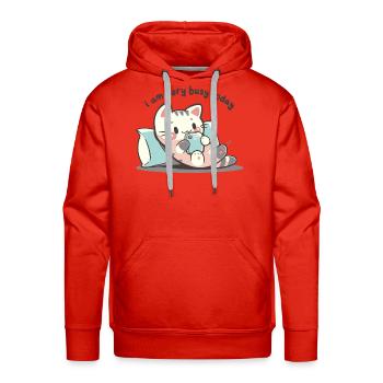 I am very busy today - Men's Premium Hoodie - red - Front - Liam (192cm)