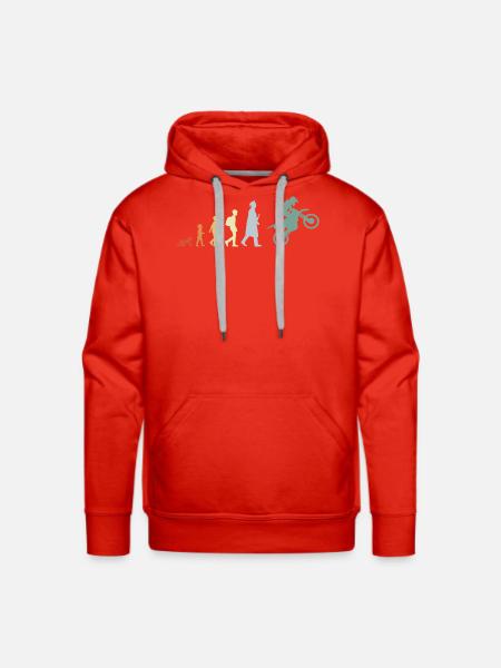 Baby to Motocross Evolution - Men's Premium Hoodie - red