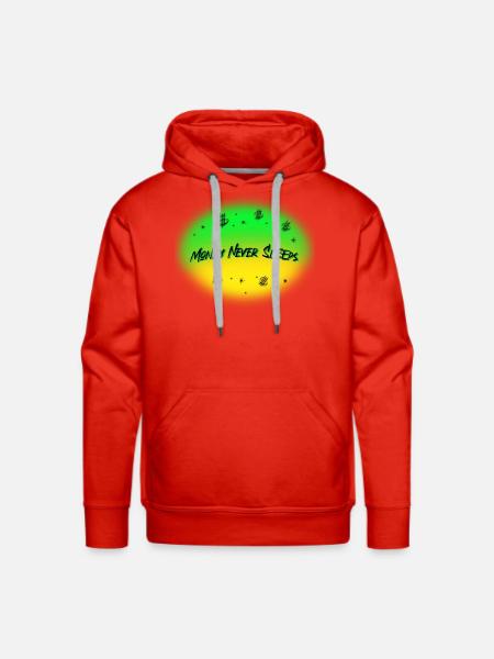 Money Never Sleeps - Men's Premium Hoodie - red
