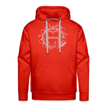 Authentic Minimalist Botanical Frame - Men's Premium Hoodie - red - Front - Liam (192cm)