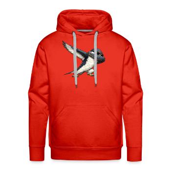 Dabbing Swallow - Men's Premium Hoodie - red - Front - Liam (192cm)