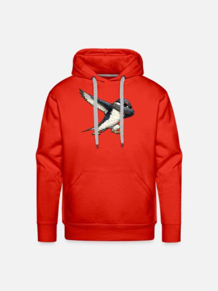 Dabbing Swallow - Men's Premium Hoodie - red
