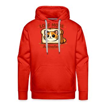 Loaf Mode Activated Cat - Men's Premium Hoodie - red - Front - Liam (192cm)