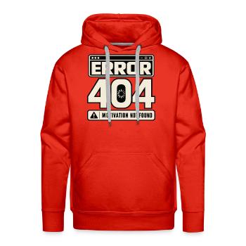 Error 404: Motivation Not Found - Men's Premium Hoodie - red - Front - Liam (192cm)