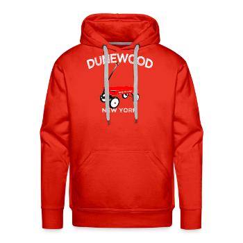 DUNEWOOD Fire Island red wagon summer LI NY  - Men's Premium Hoodie - red - Front - Liam (192cm)
