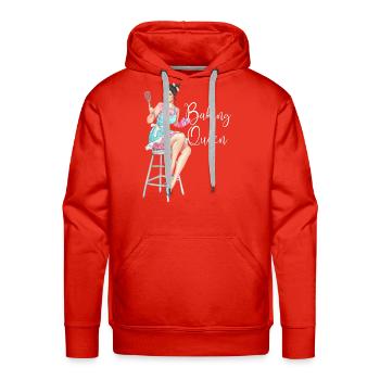 Baking Queen Vintage Baking Retro Baking - Men's Premium Hoodie - red - Front - Liam (192cm)