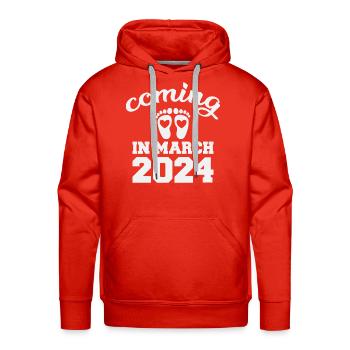 Coming in march 2024 - Men's Premium Hoodie - red - Front - Liam (192cm)