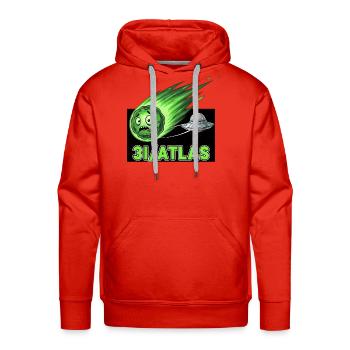 3I Atlas Meteor UFO Collision - Men's Premium Hoodie - red - Front - Liam (192cm)