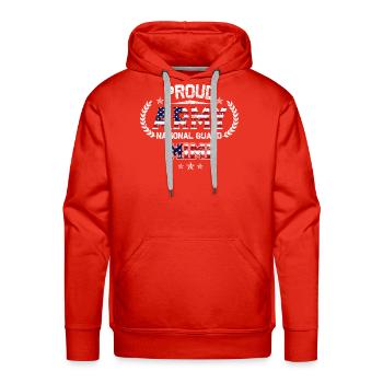 Proud_Army_National_Guard_Mimi_Gift_T-Shirt_T-S - Men's Premium Hoodie - red - Front - Liam (192cm)