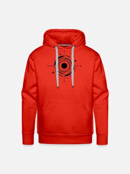 Cosmic Target Ring Emblem - Men's Premium Hoodie - red