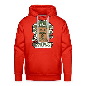 Plant Daddy Funny Houseplant Lover Shirt - Men's Premium Hoodie - red - Front - Liam (192cm)