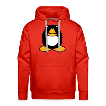 Penguin Can't See Hiding Blind Hands Cover Eyes - Men's Premium Hoodie - red - Front - Liam (192cm)