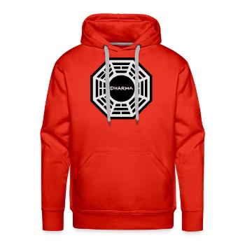 Dharma initiative - Men's Premium Hoodie - red - Front - Liam (192cm)
