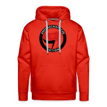 Antifa WiFi - Men's Premium Hoodie - red - Front - Liam (192cm)