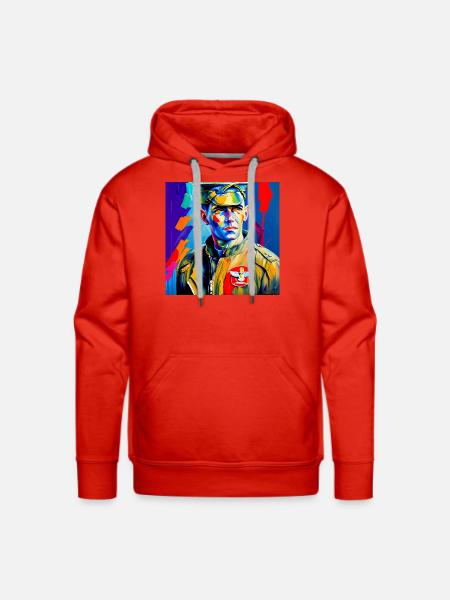 American Bomber Pilot - WW2 - Men's Premium Hoodie - red