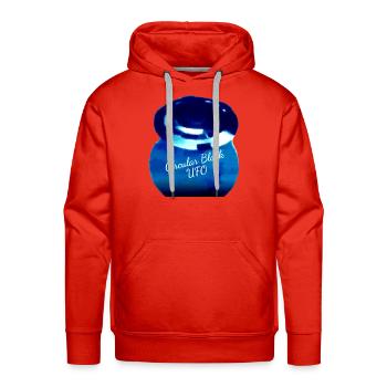 Circular black ufo - Men's Premium Hoodie - red - Front - Liam (192cm)