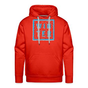 Winter Splatter Block Letters - Men's Premium Hoodie - red - Front - Liam (192cm)