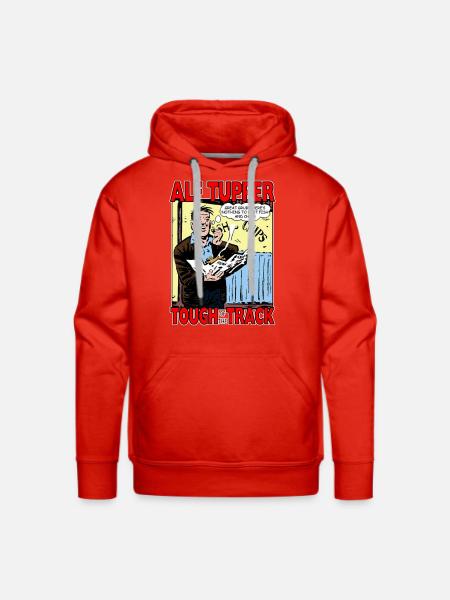 Alf Tupper Tough of the Track Comic Fish & Chips - Men's Premium Hoodie - red