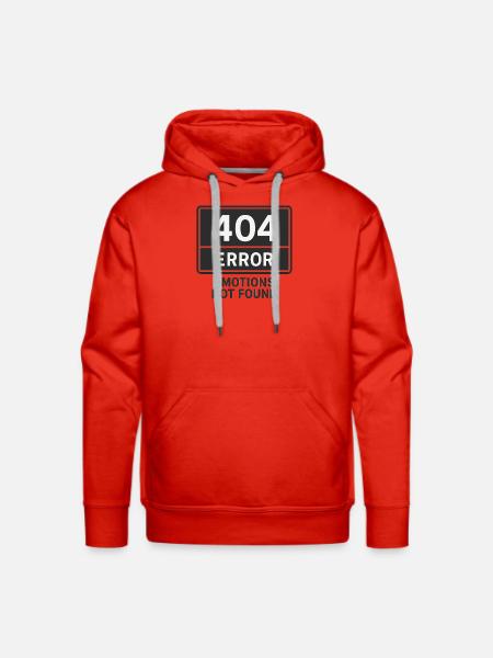 Error Emotions Graphic Tee - Men's Premium Hoodie - red