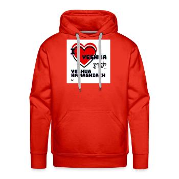 I Love YESHUA - Men's Premium Hoodie - red - Front - Liam (192cm)