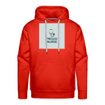 Proud Nurse Stethoscope - Men's Premium Hoodie - red - Front - Liam (192cm)