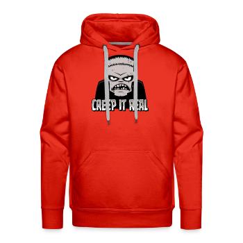 Creep It Real Classic Horror Monster Design - Men's Premium Hoodie - red - Front - Liam (192cm)