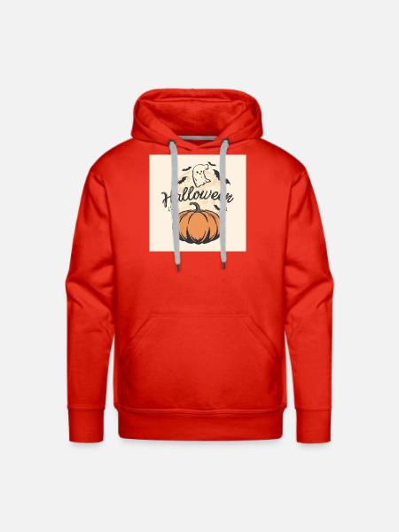 Moonlit Pumpkin Halloween - Men's Premium Hoodie - red