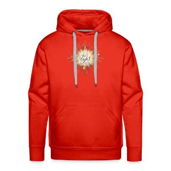 Be the Light Gold Sunburst - Men's Premium Hoodie - red - Front - Liam (192cm)