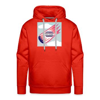Rock the Galaxy Meteor - Men's Premium Hoodie - red - Front - Liam (192cm)