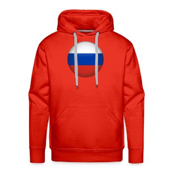 Circular Russia Flag Emblem - Men's Premium Hoodie - red - Front - Liam (192cm)