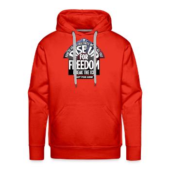 Rise Up for Freedom - Men's Premium Hoodie - red - Front - Liam (192cm)