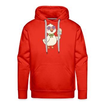 Pastel Ice Cream Duck Bow - Men's Premium Hoodie - red - Front - Liam (192cm)
