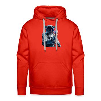 Cosmic Ice Cream Astronaut - Men's Premium Hoodie - red - Front - Liam (192cm)
