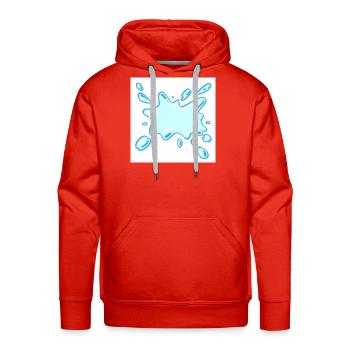 Azure Splash Burst - Men's Premium Hoodie - red - Front - Liam (192cm)