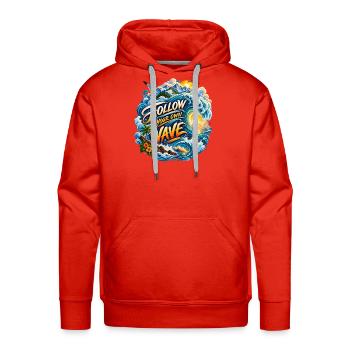 Follow Your Own Wave Surf Art - Men's Premium Hoodie - red - Front - Liam (192cm)