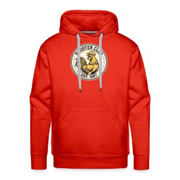 Rooster Club Circular Badge - Men's Premium Hoodie - red - Front - Liam (192cm)