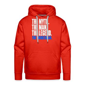 Myth Man Legend Bridesman - Men's Premium Hoodie - red - Front - Liam (192cm)