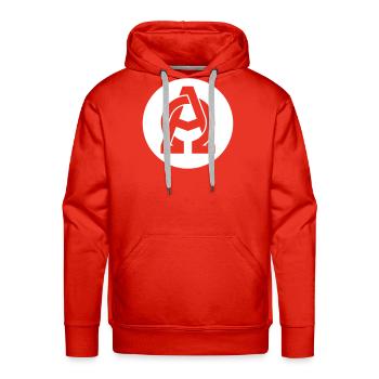 ALPHA AND OMEGA - Men's Premium Hoodie - red - Front - Liam (192cm)