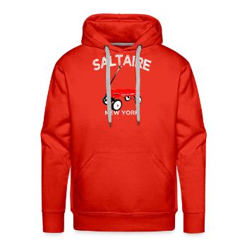 SALTAIRE Fire Island red wagon summer LI NY  - Men's Premium Hoodie - red - Front - Liam (192cm)